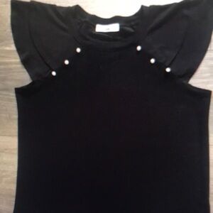 Black Top with Pearl Accents